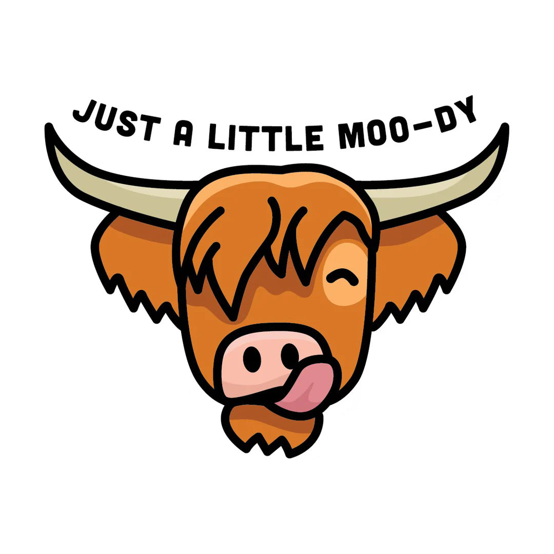 Moo-dy Sticker