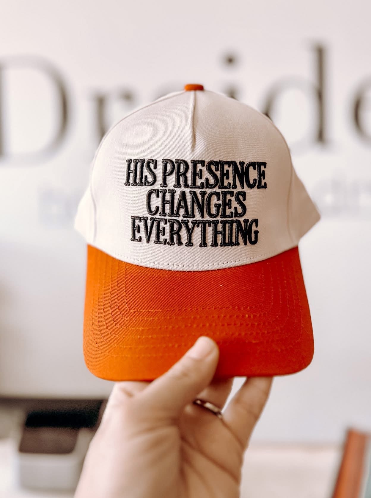 “His Presence…” Embroidered Hat