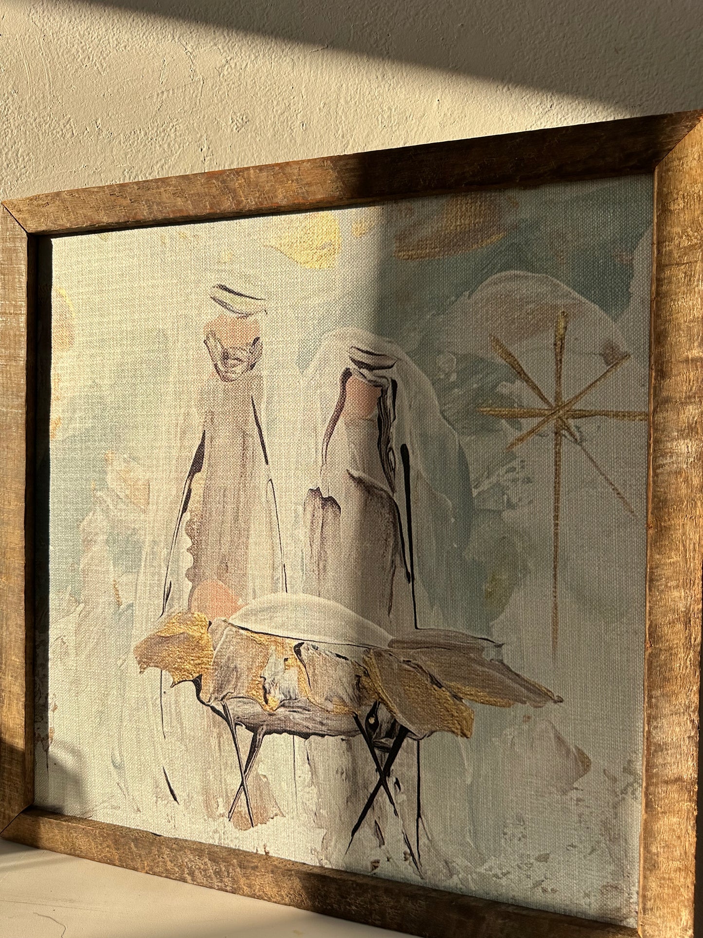 Nativity Scene Rustic Wall Art