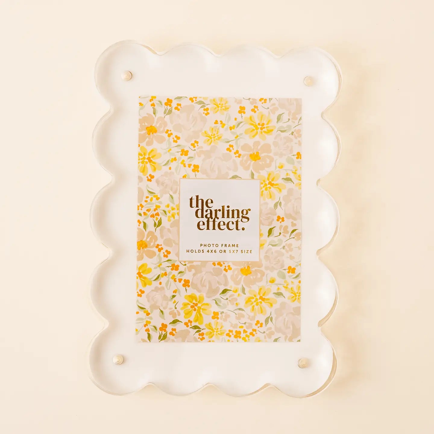 Rectangle Scalloped Acrylic Frame