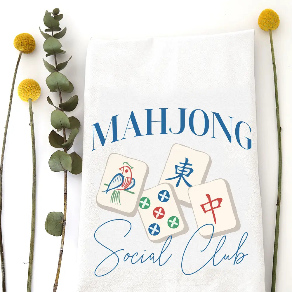 Mahjong Social Club Tea Towel