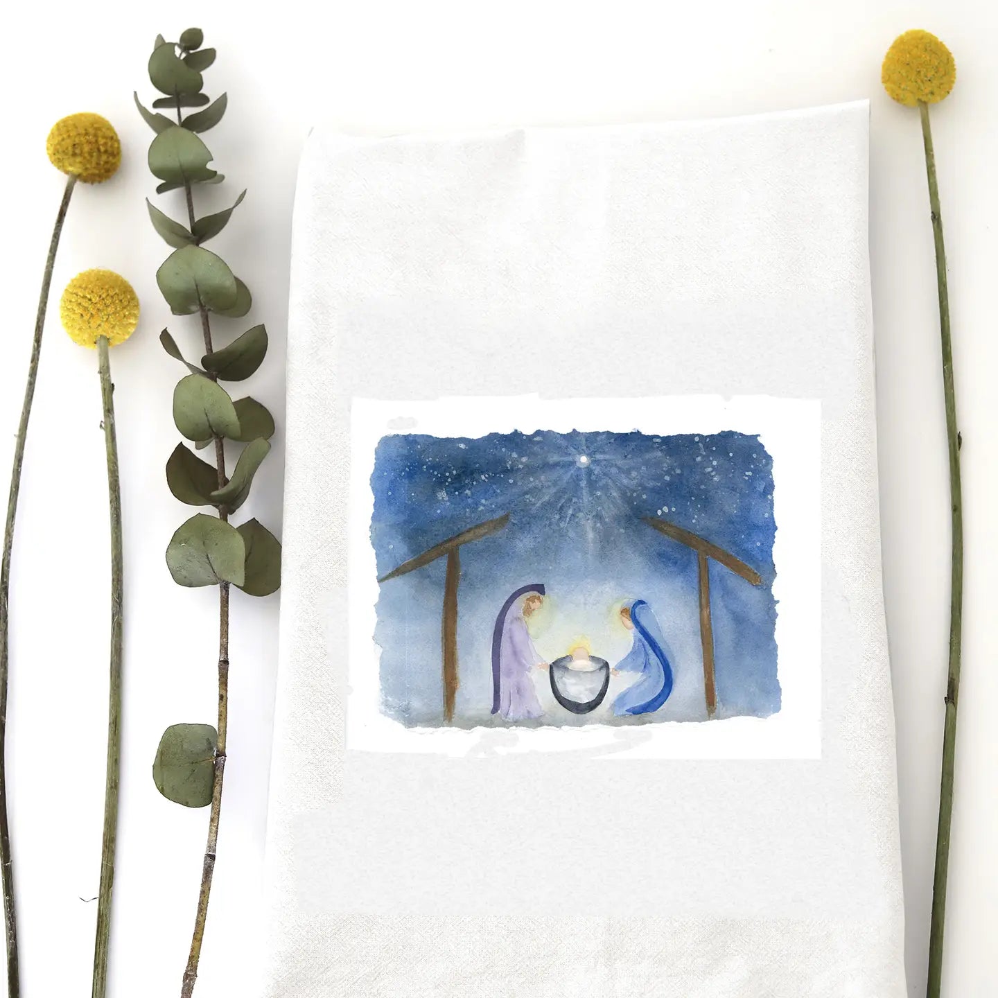 Nativity Tea Towel