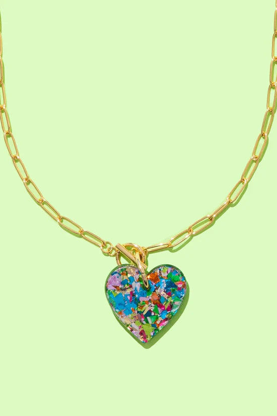 Confetti Heart Necklace