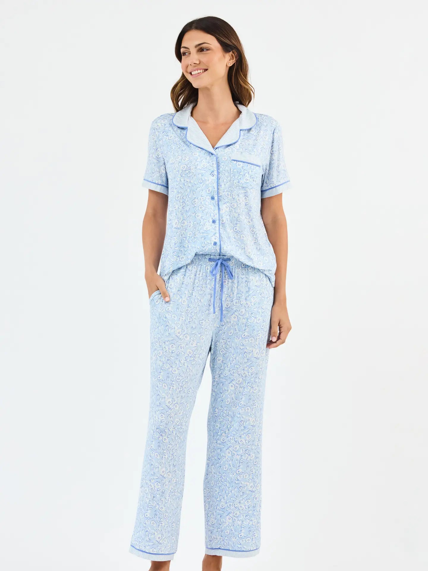 Women's Charlotte Pants Set | Blue Meadow Line