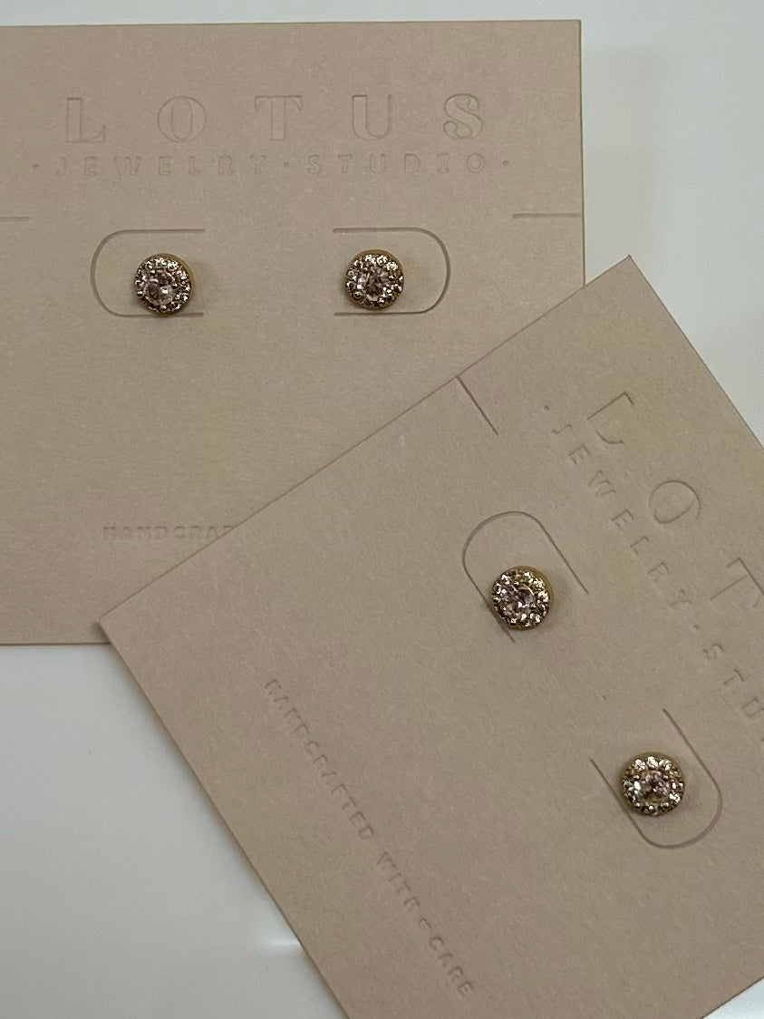 Celeste Halo Stud Earrings