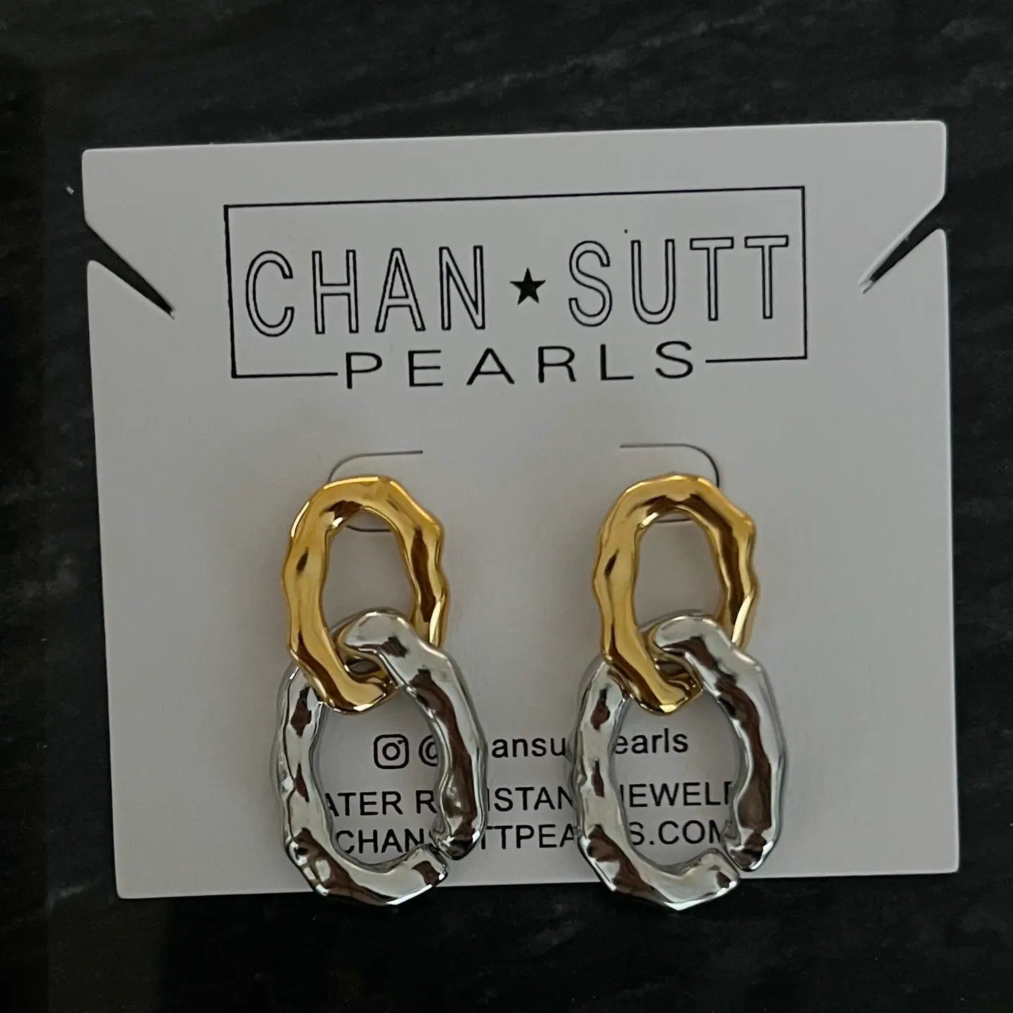 Gold + Silver Chain Earrings