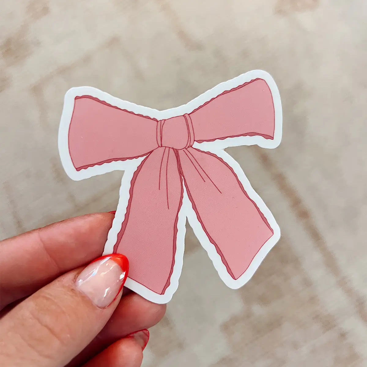 Pink Bow Sticker
