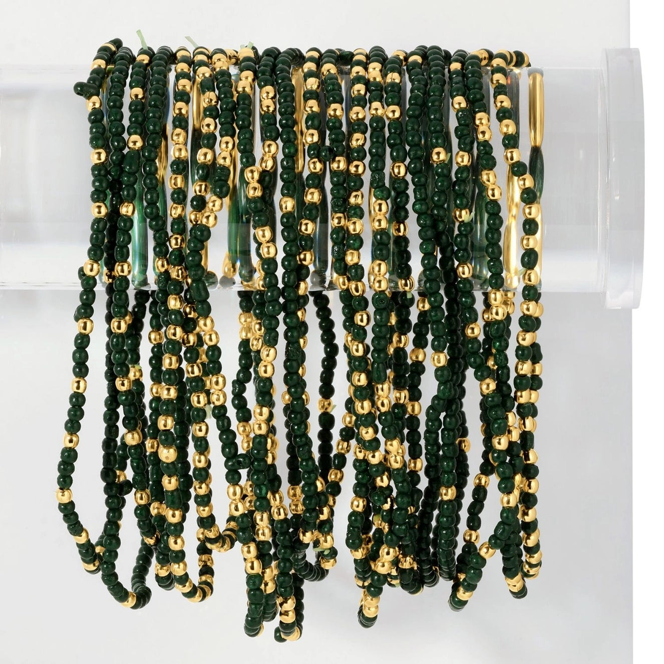 Forest Green Seed Bracelets
