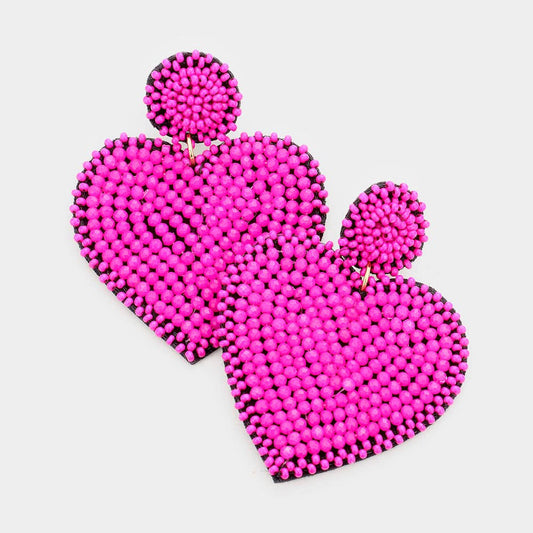 Glistening Heart Earrings