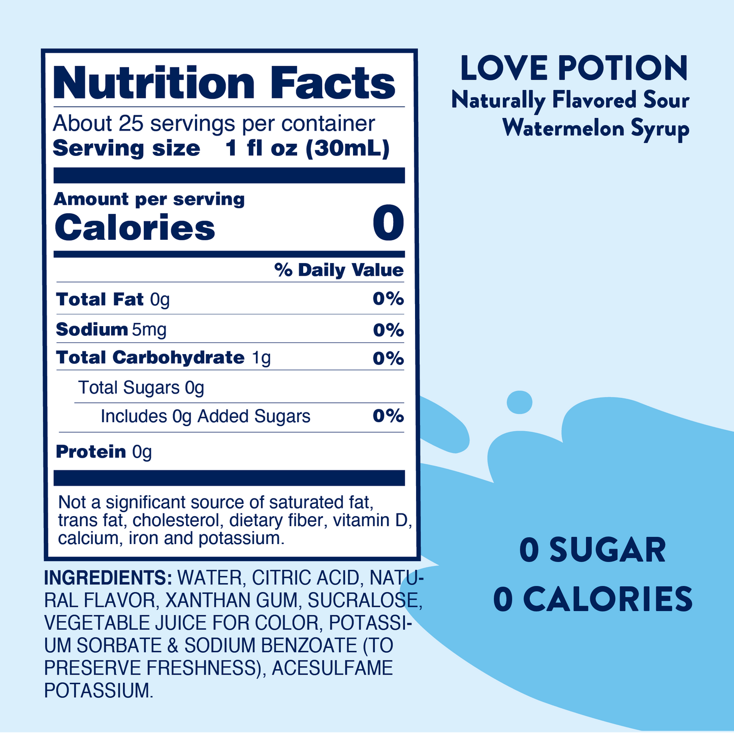 Sugar Free Sour Love Potion Syrup