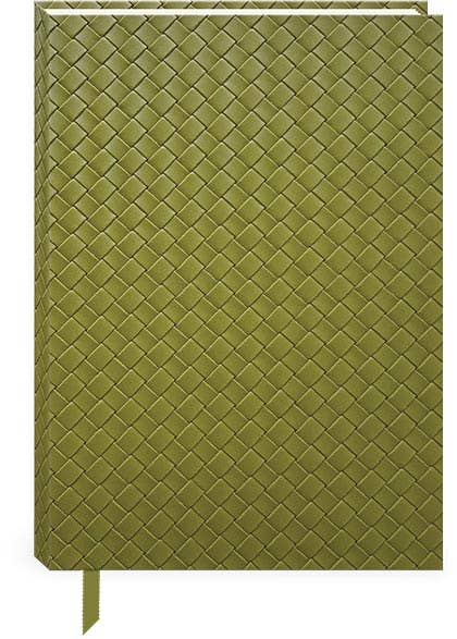 Woven Weave Olive Notepad