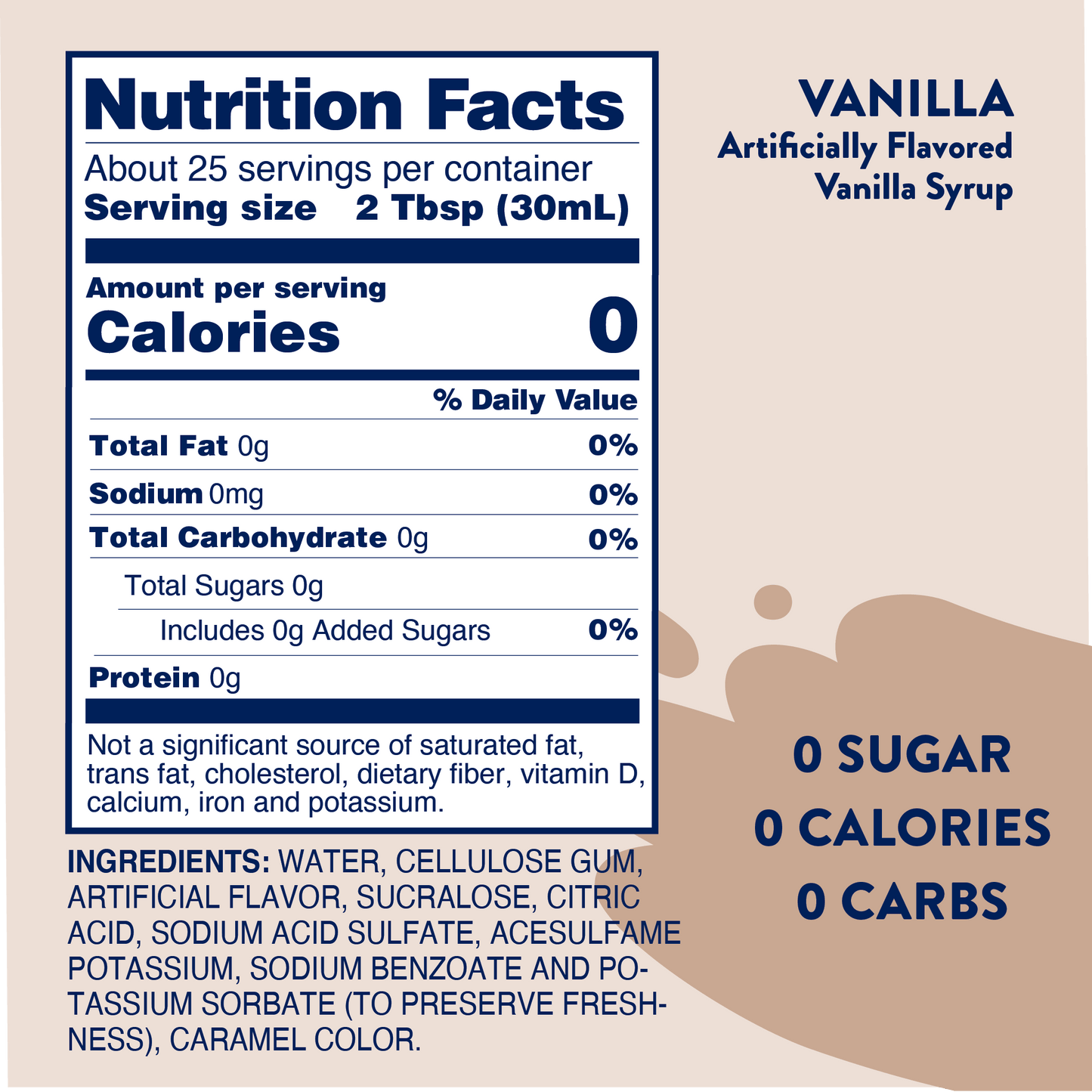 Sugar Free Vanilla Syrup