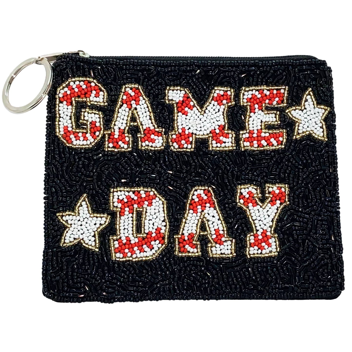 Game Day Beaded Coin Purse Baseball