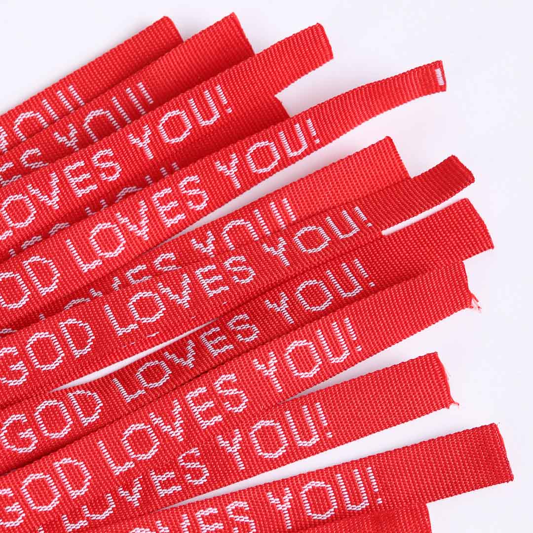 Bracelet Woven God Loves You Red