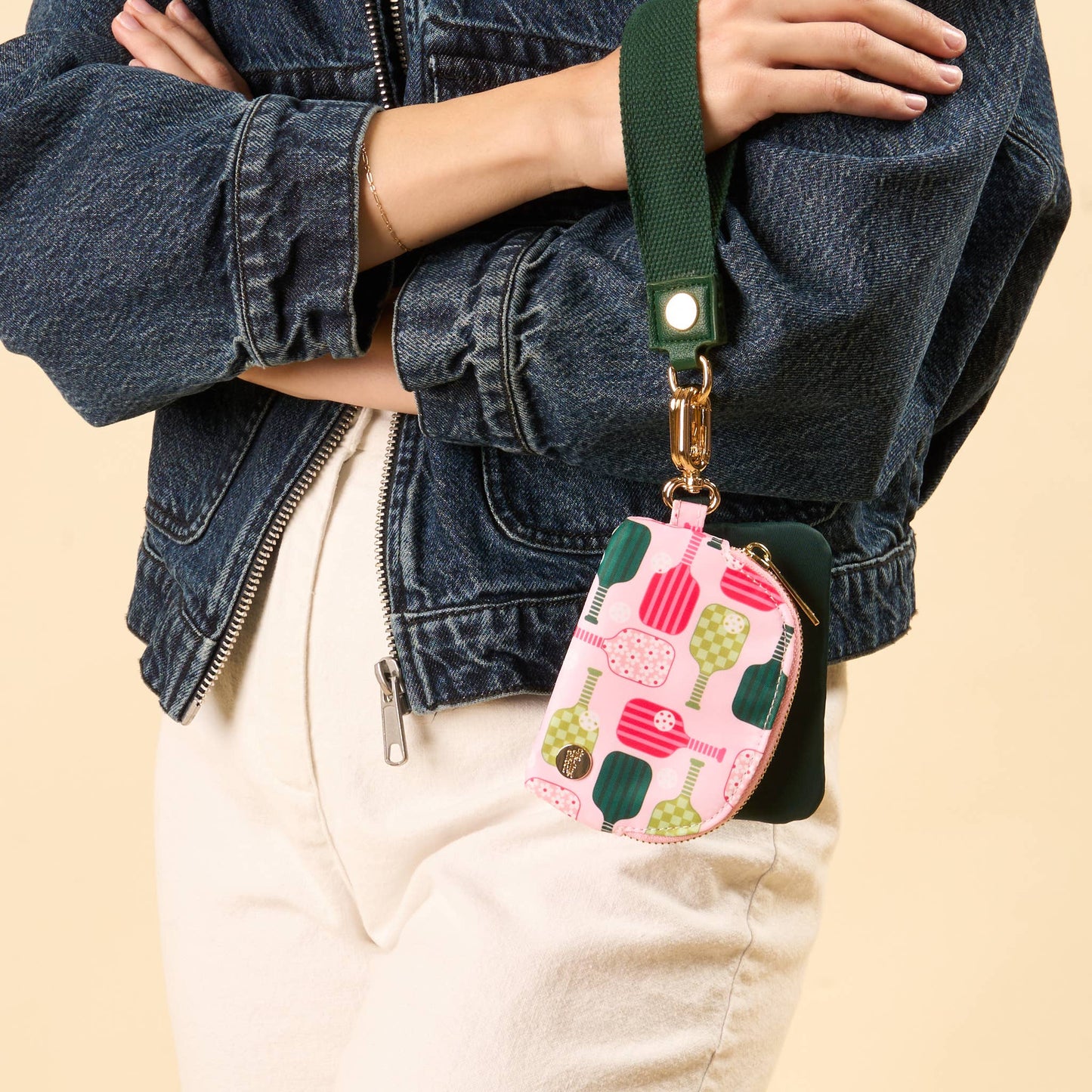 Duo Pouch Wristlet- Pickleball Party