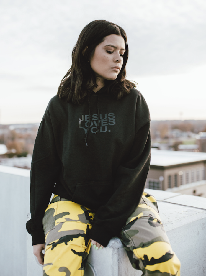 Jesus Loves You | Puff Print Hoodie