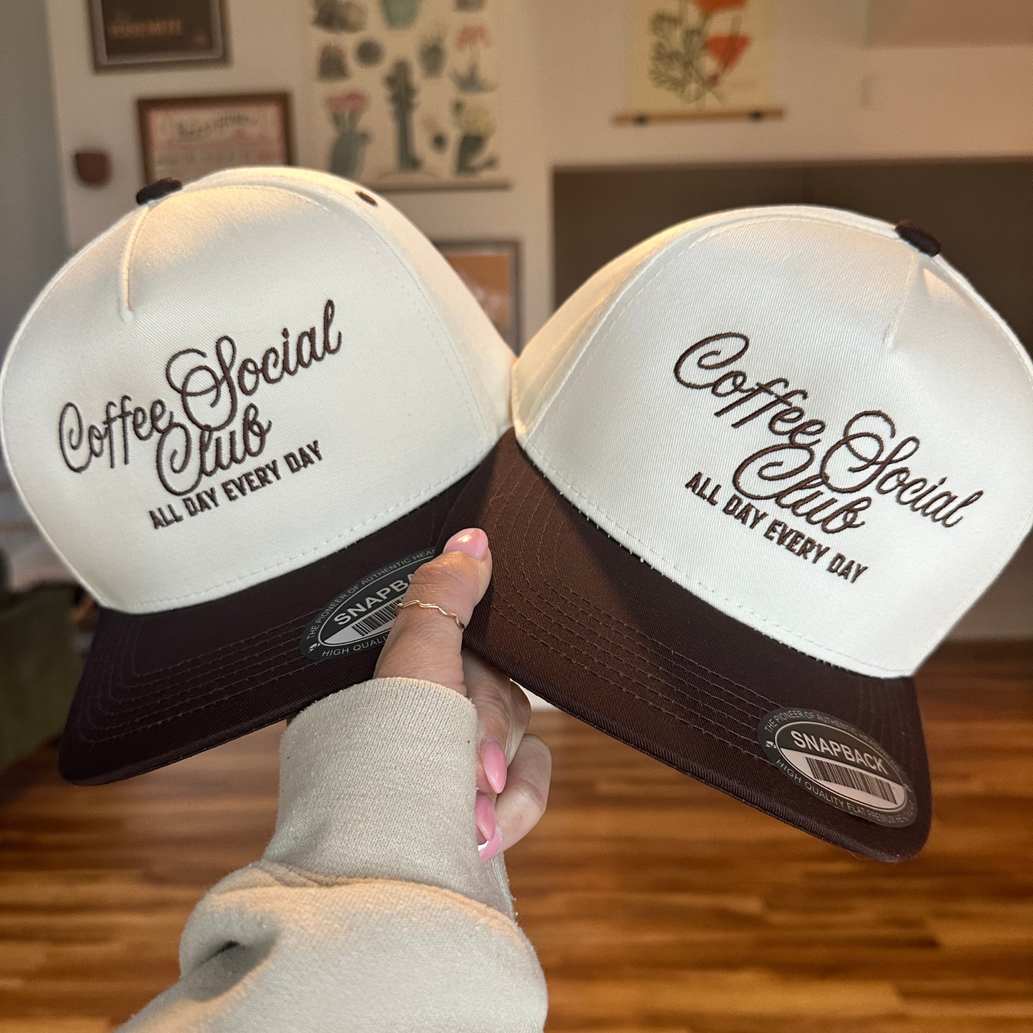 Coffee Social Club Embroidered Hat