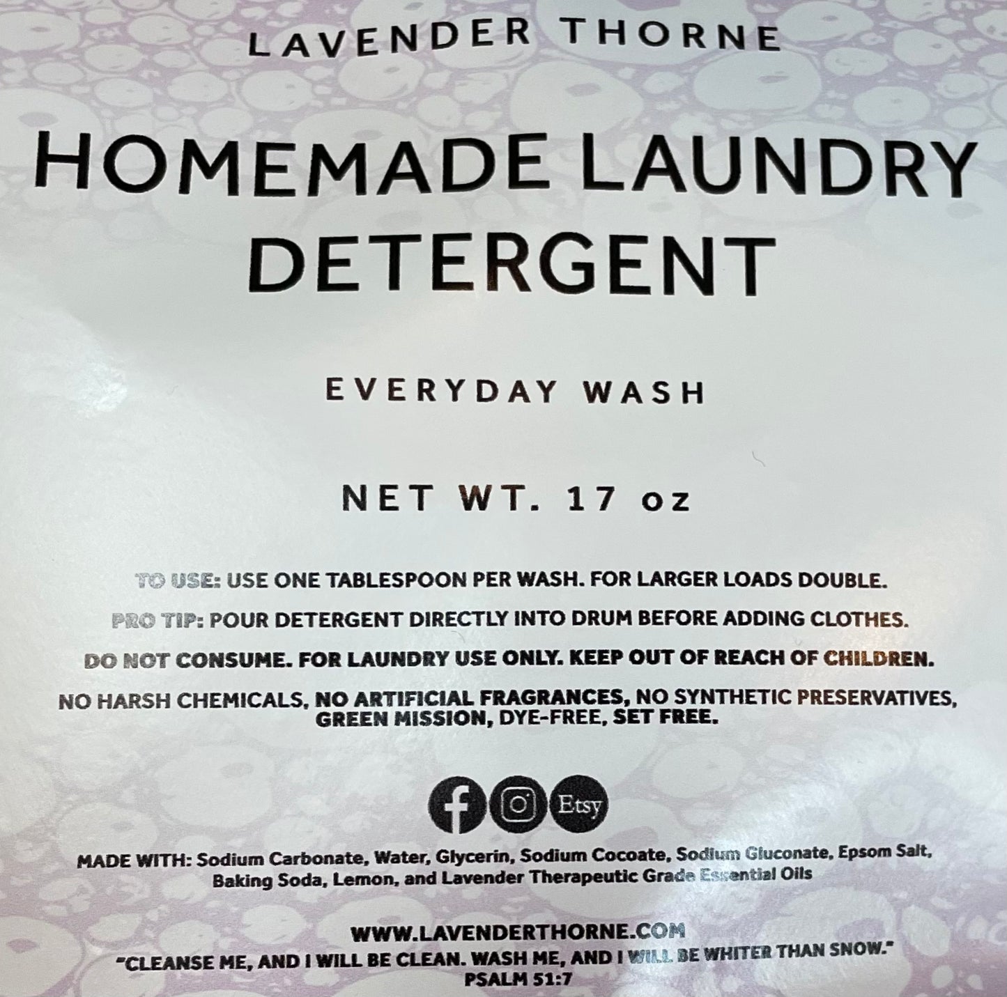 Lavender Thorne | Laundry Detergent