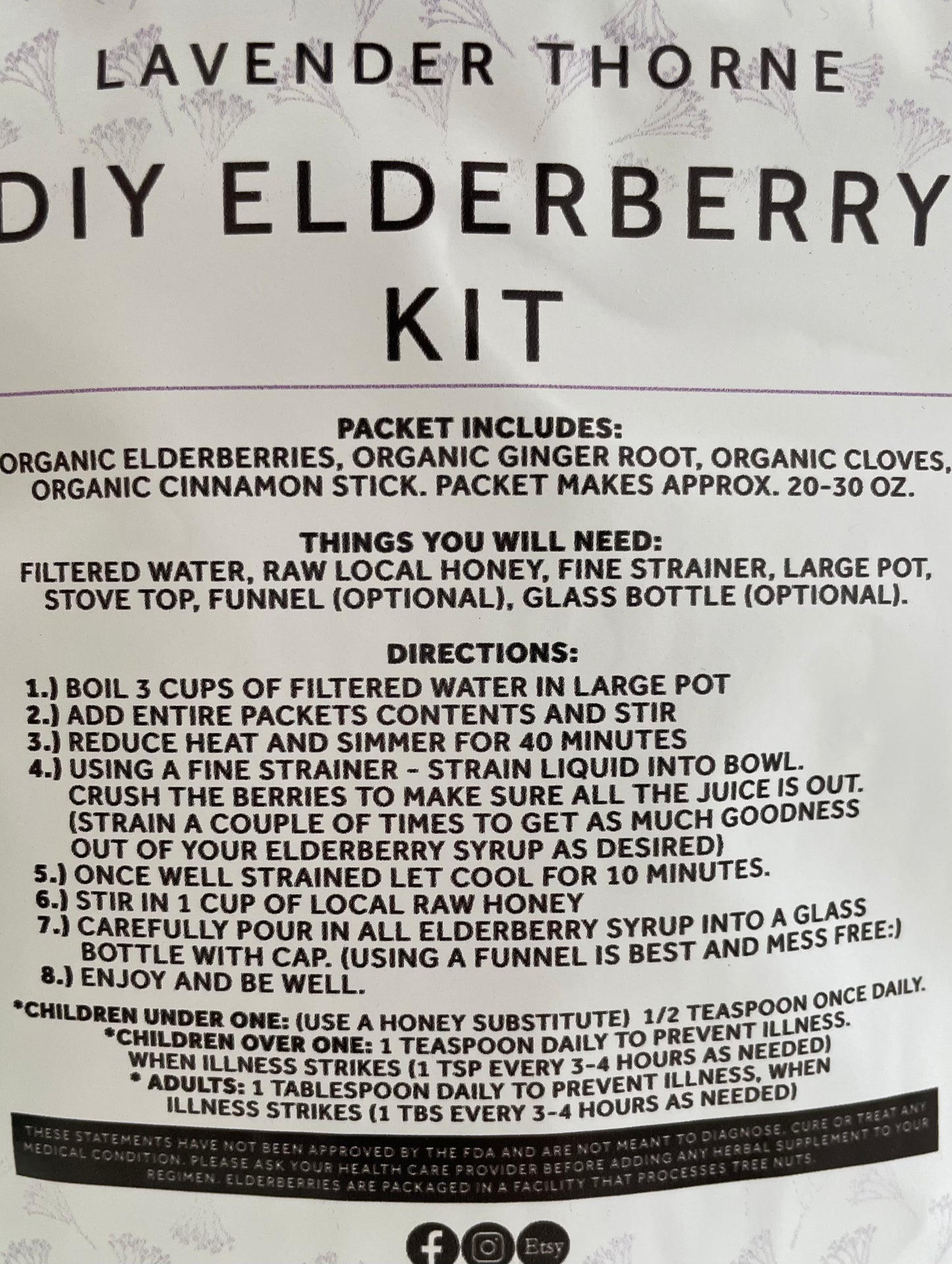 Lavender Thorne | DIY Elderberry Kit