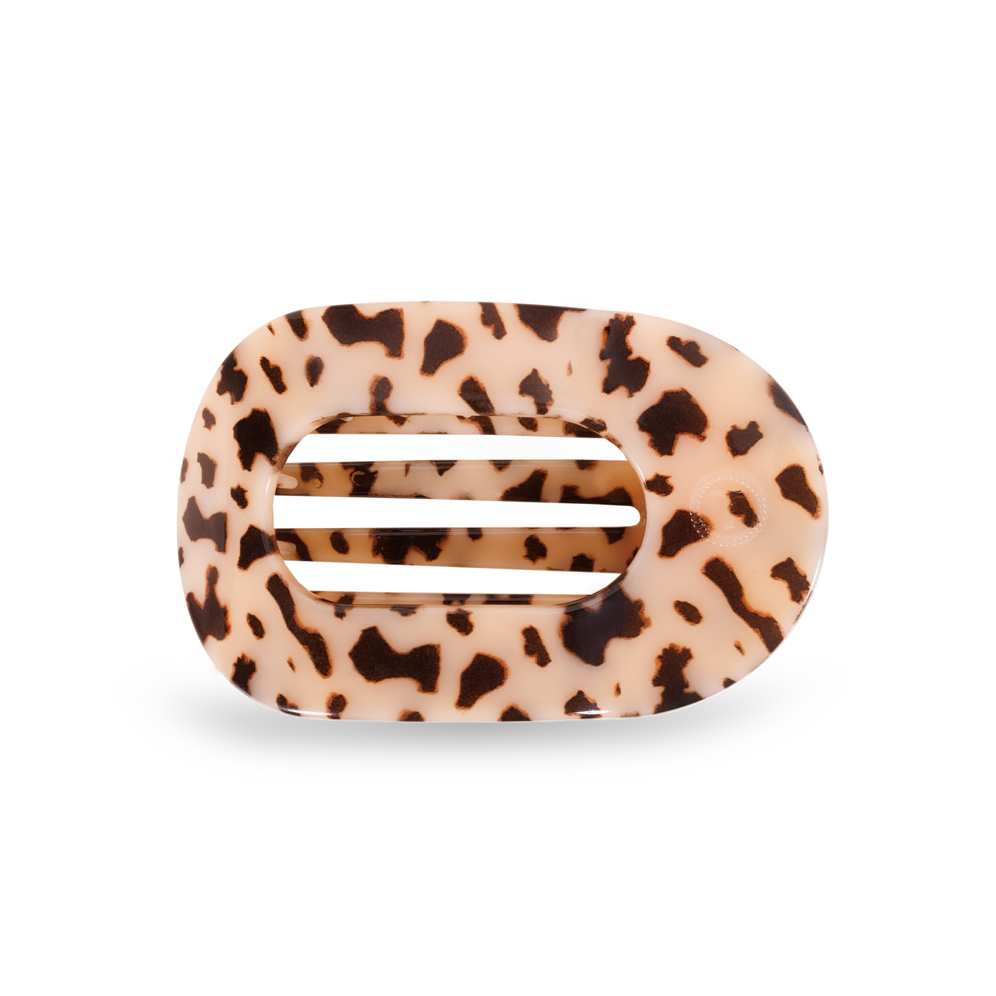 Round Medium Blonde Tortoise Flat Hair Clip
