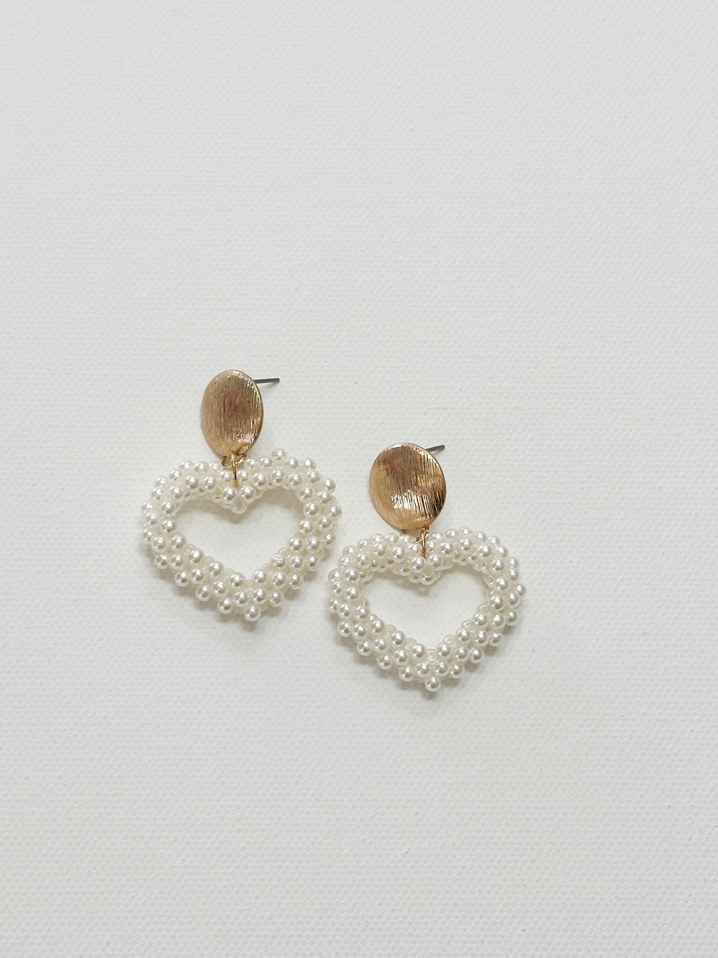 Beaded Pearl hearts