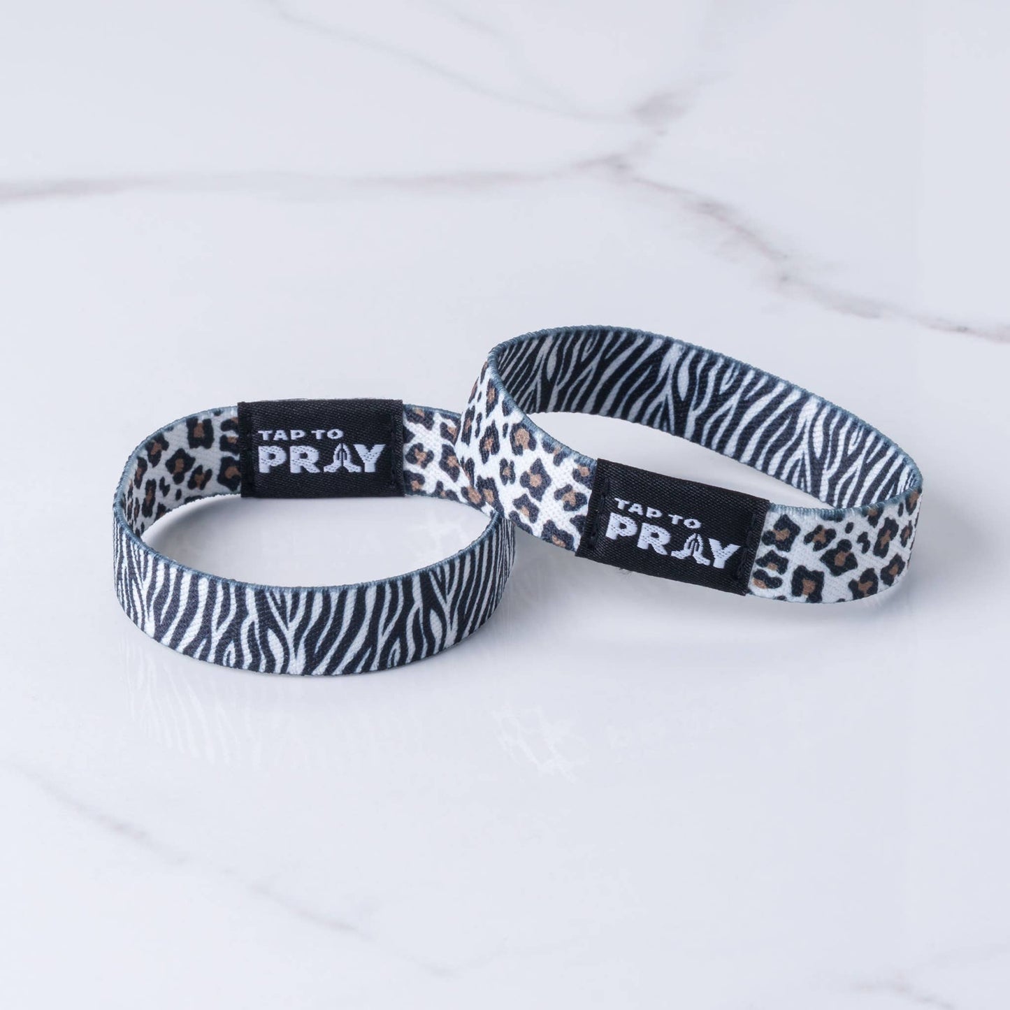 Tap To Pray Wristbands: Safari Zebra