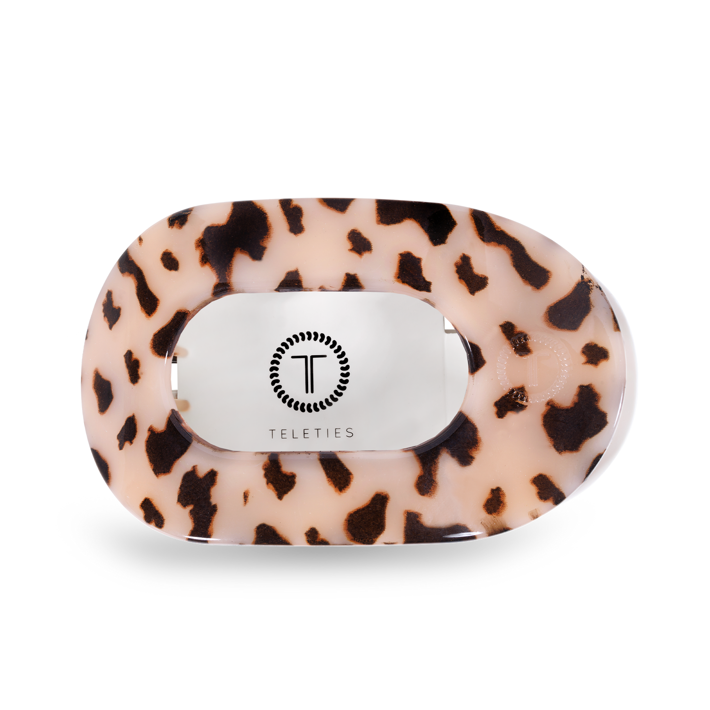Round Large Blonde Tortoise Flat Hair Clip
