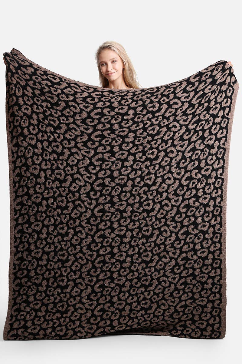 Leopard Print Throw Blanket