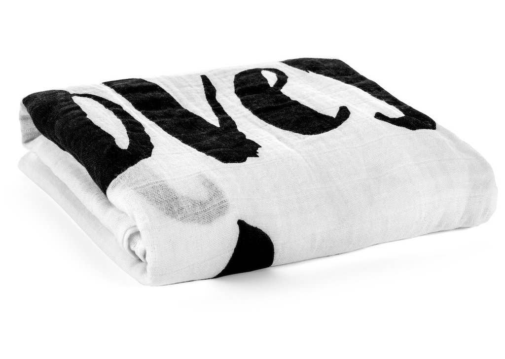 Organic Swaddle Blanket- Jesus loves me