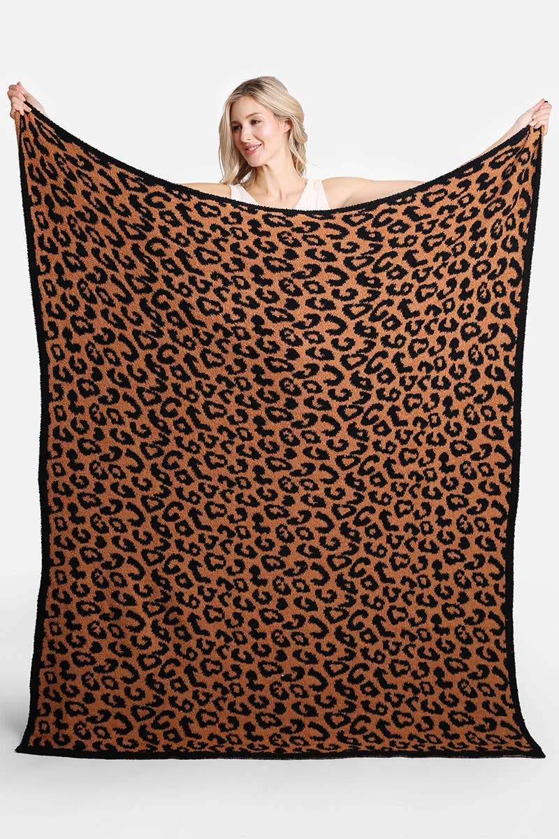 Leopard Print Throw Blanket