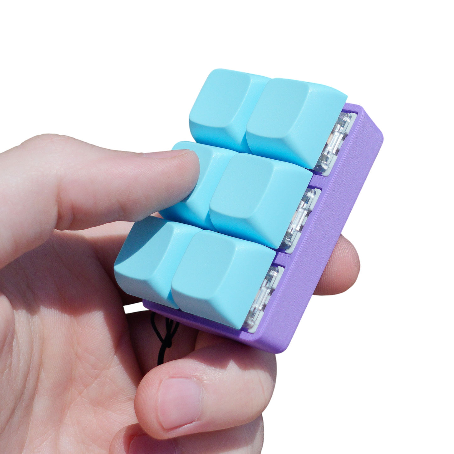 6 Key Keyboard Fidget Keychain
