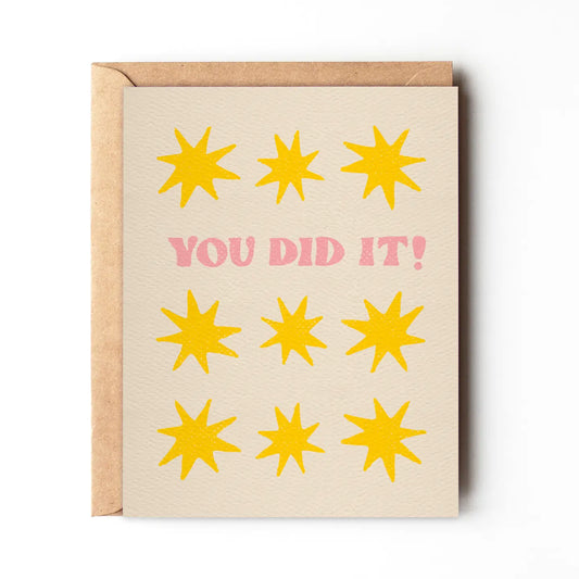 You did it! - Grad card, congratulations card