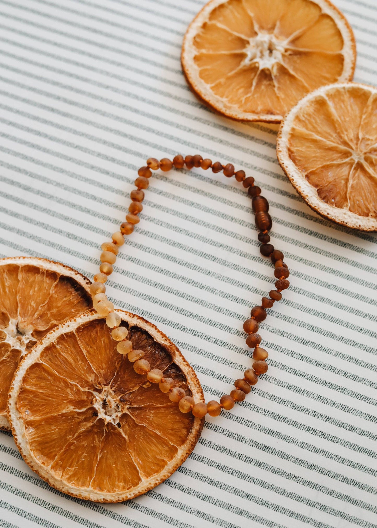 Raw Baltic Amber + Sunflower || Necklace