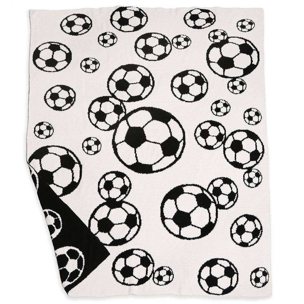 Soccer Reversible Throw Blanket