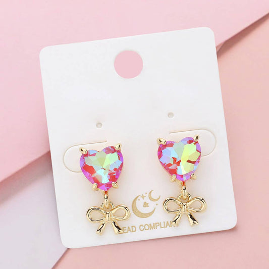 Heart Glass Coquette Earrings