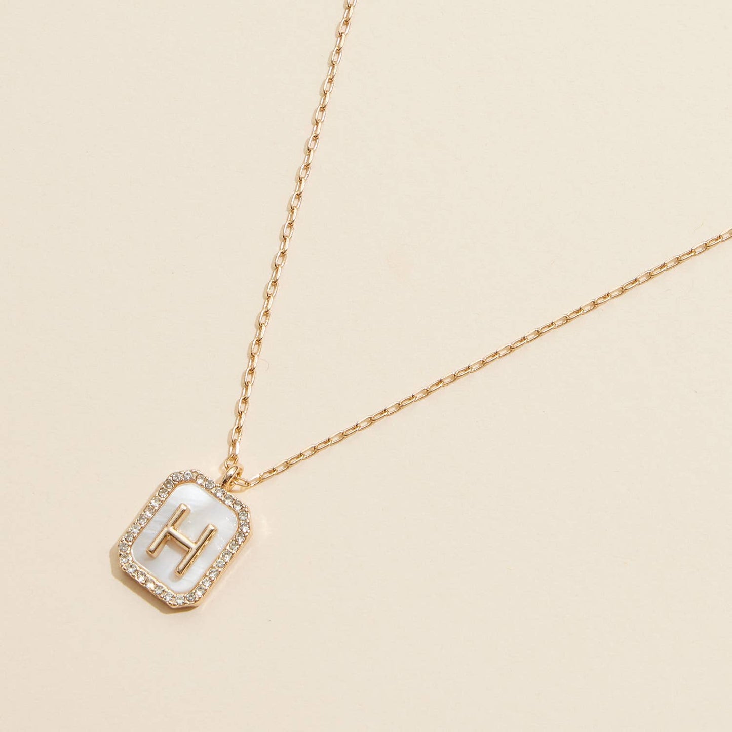 Initial Shell Charm Necklace