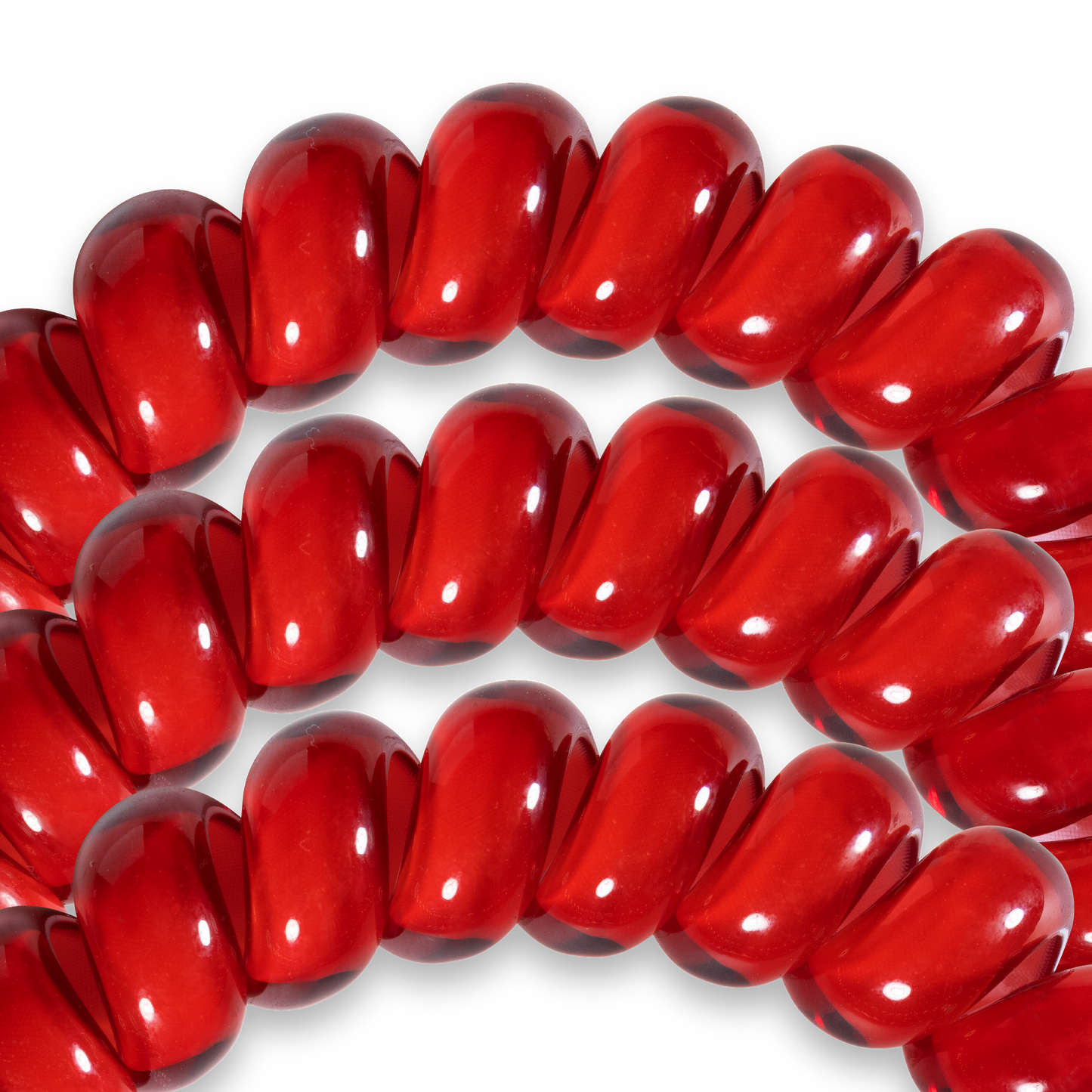 Spiral Hair Coils | Large | Scarlet Red Hair Ties