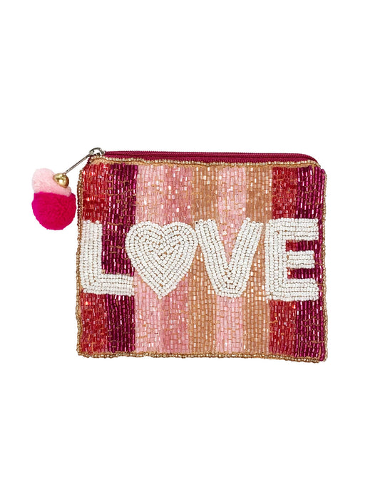 Beaded Coin Purse LOVE