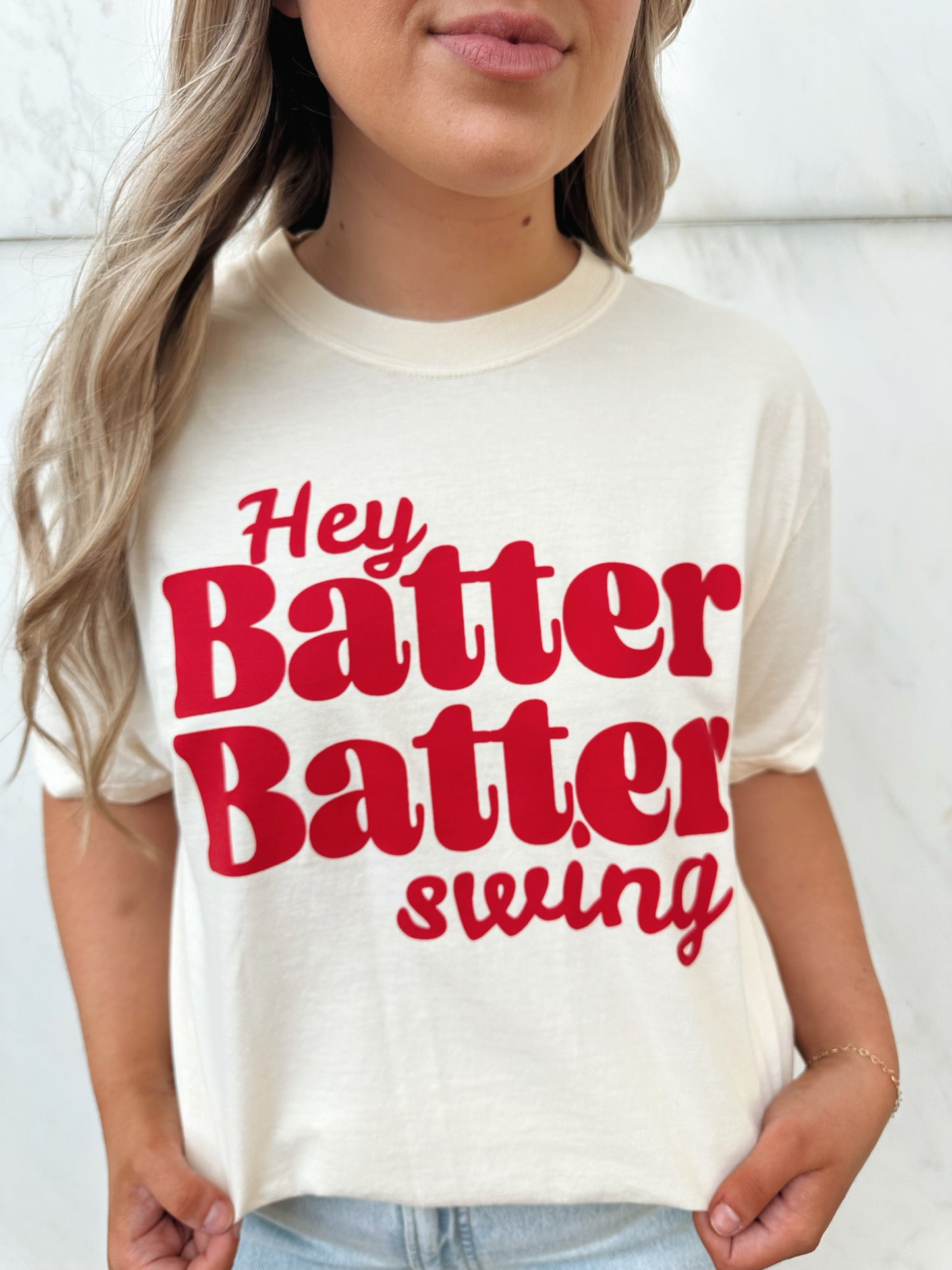 Hey, Batter Baseball Graphic T-shirt
