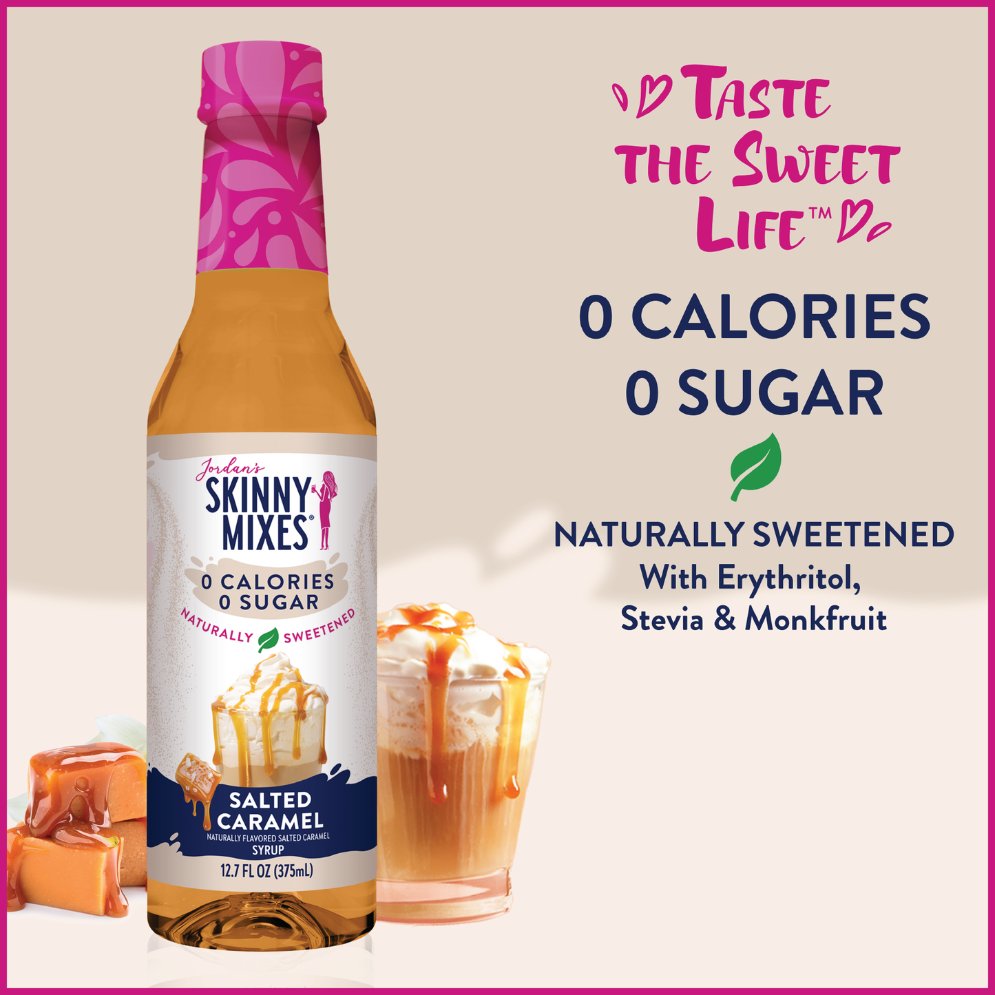 Naturally Sweetened Salted Caramel Syrup - 375ml