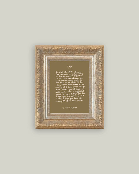 Hope Script Wall Art