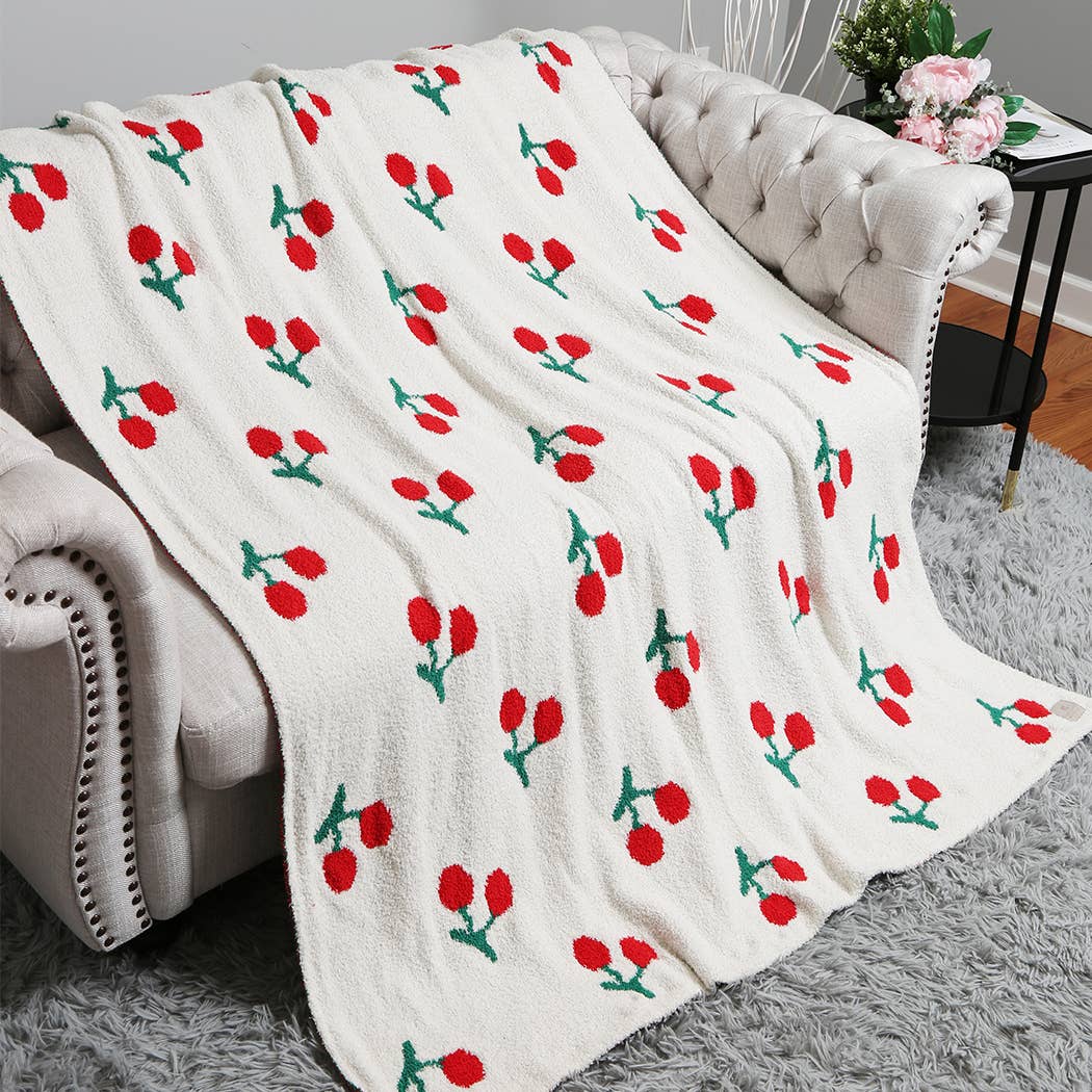 Cherry Throw Blanket