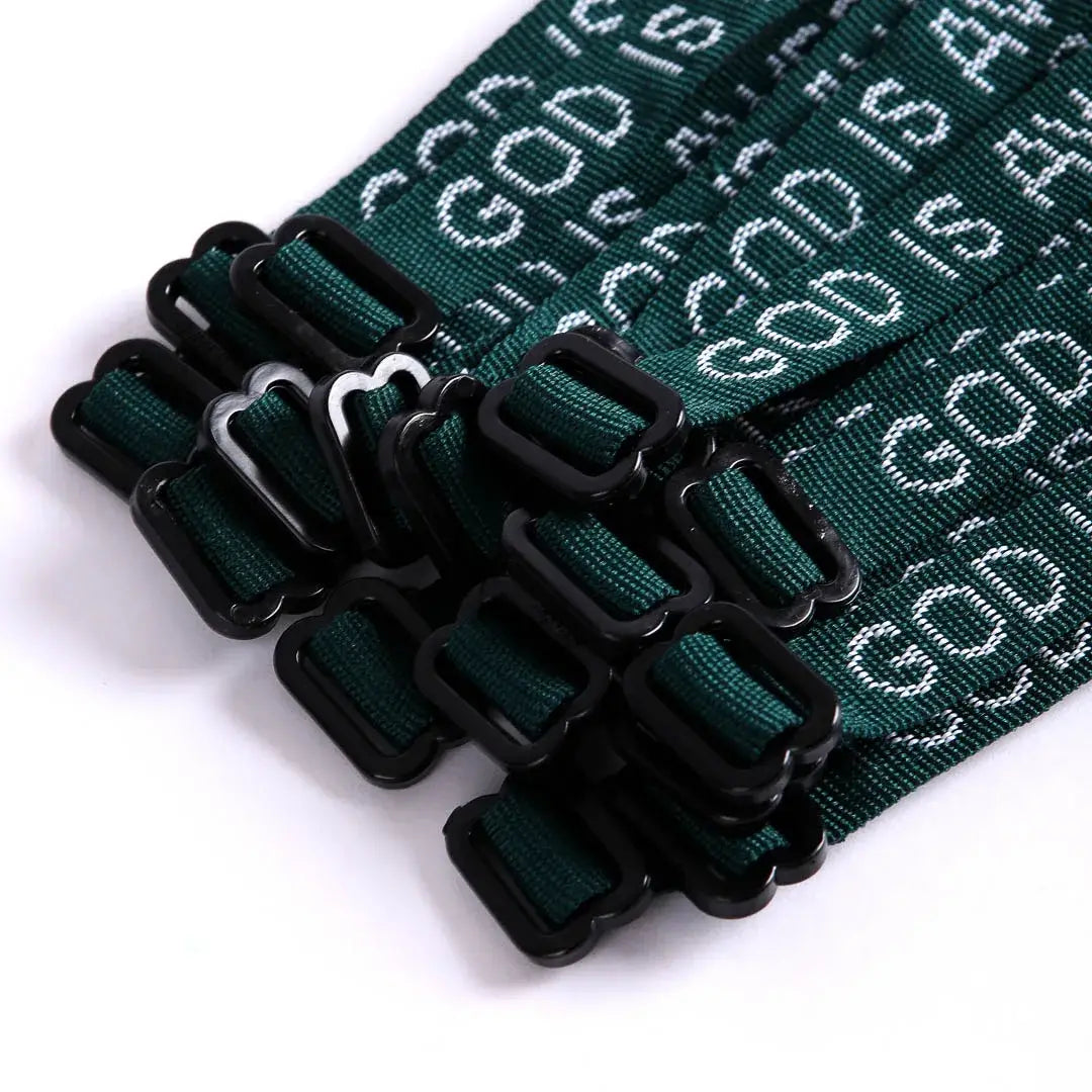 Bracelet Woven God Is Awesome Hunter Green