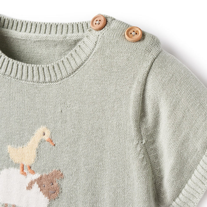 On the Farm Knit Shortall