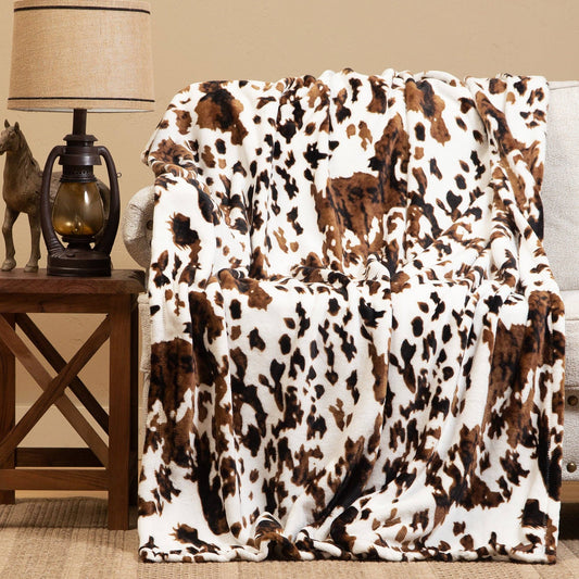Cowhide Heavy Plush Throw Blanket