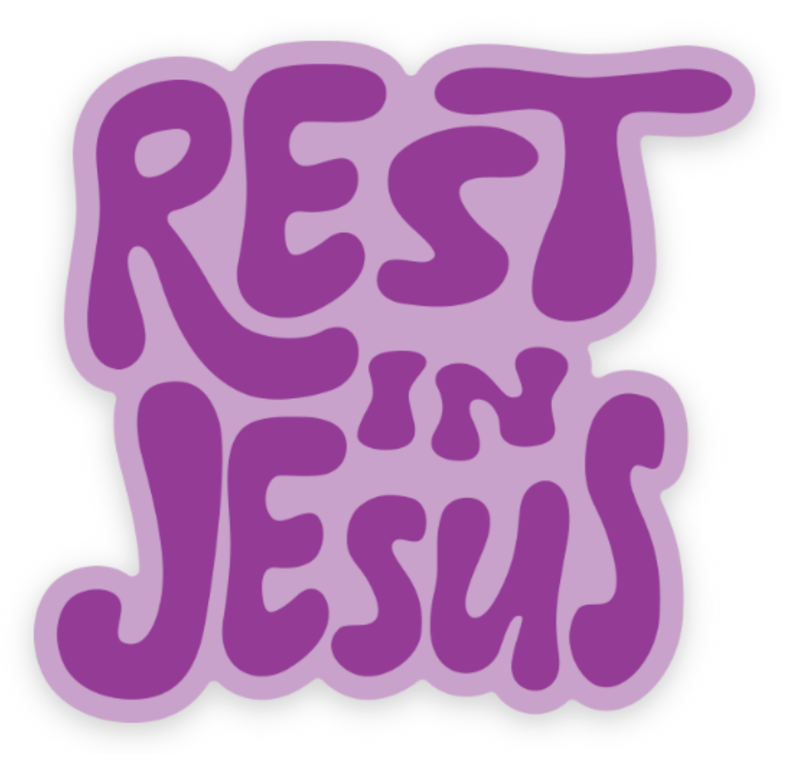 Rest in Jesus Lavender Sticker 