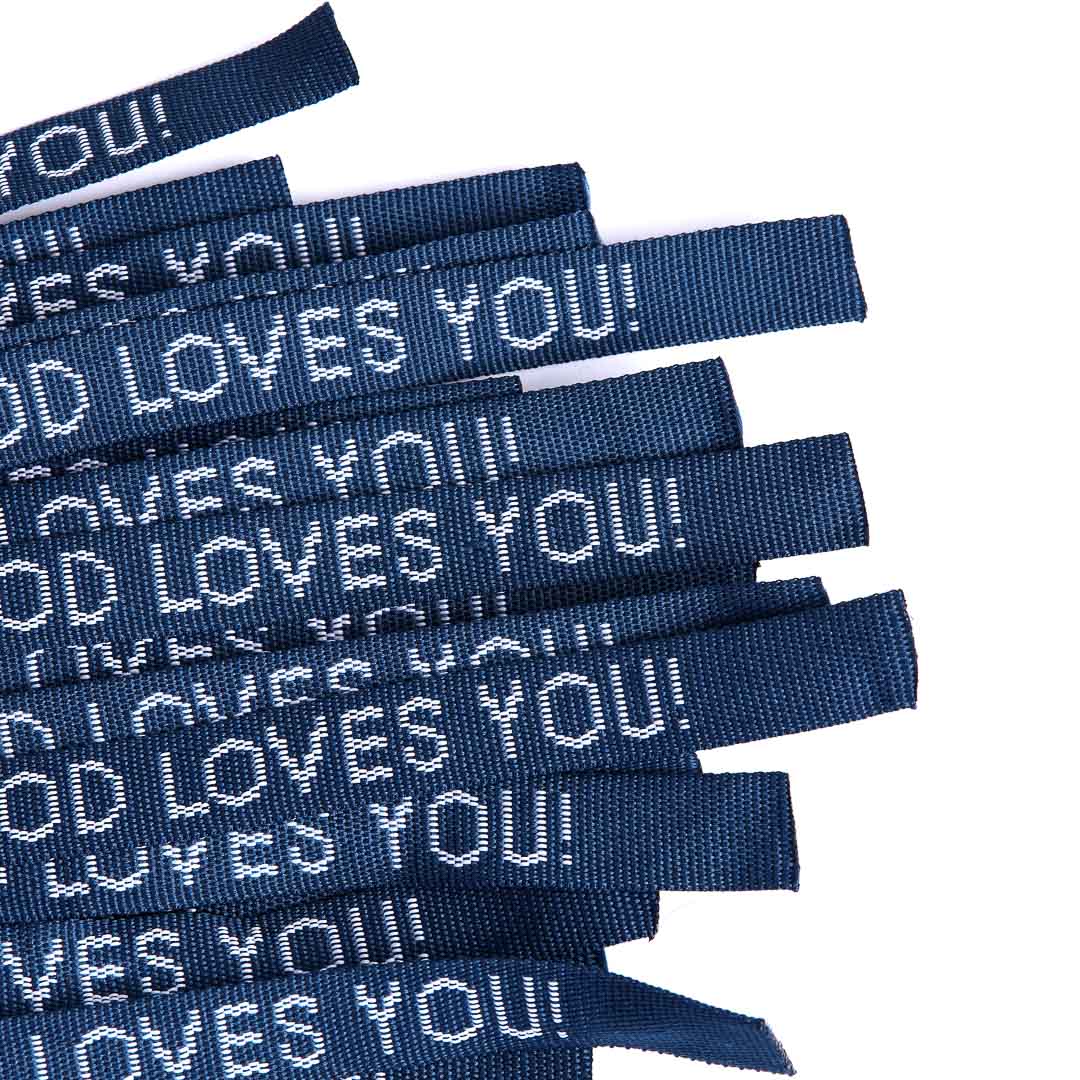 Bracelet Woven God Loves You Delta Blue
