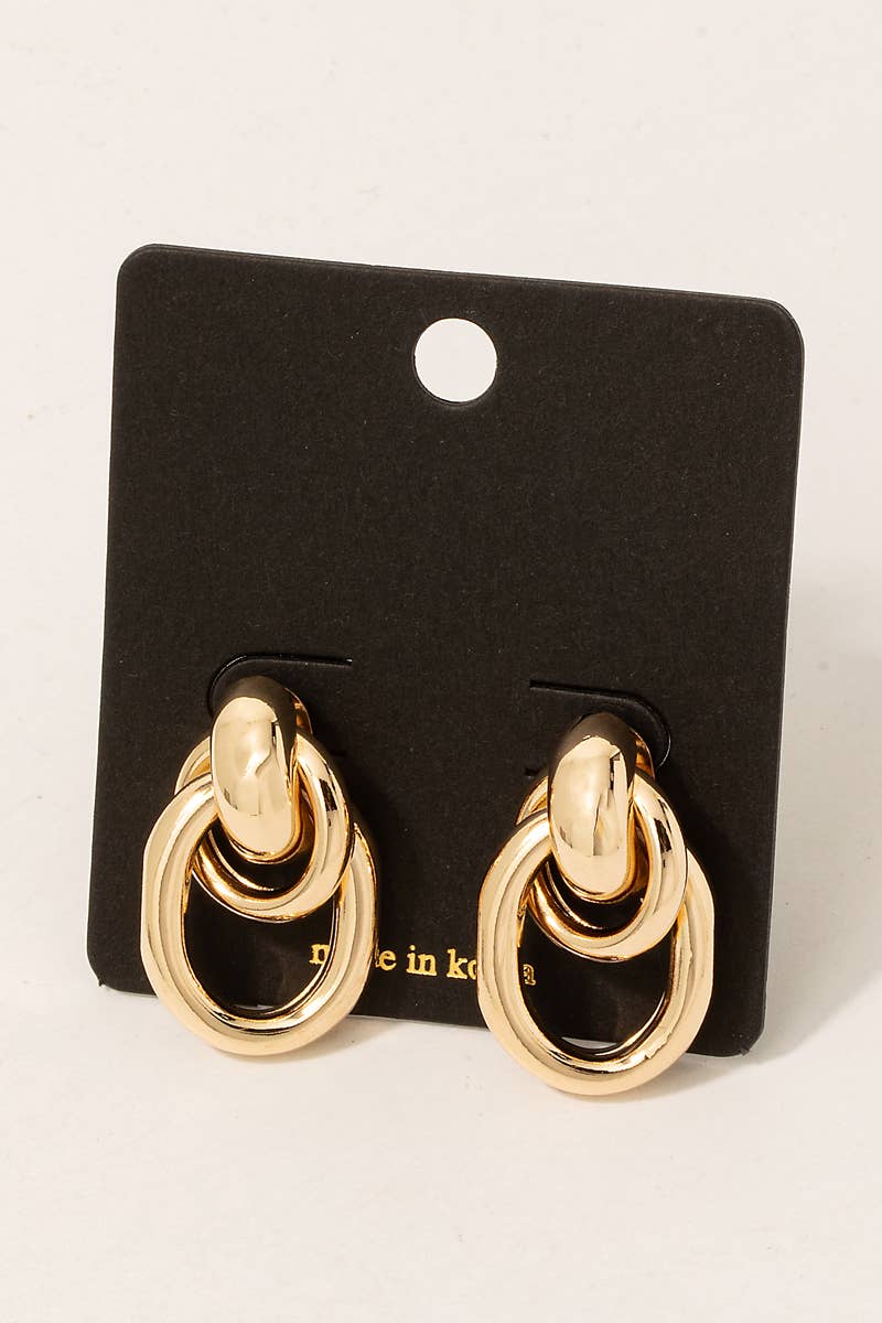 Hoop Door Knocker Earrings