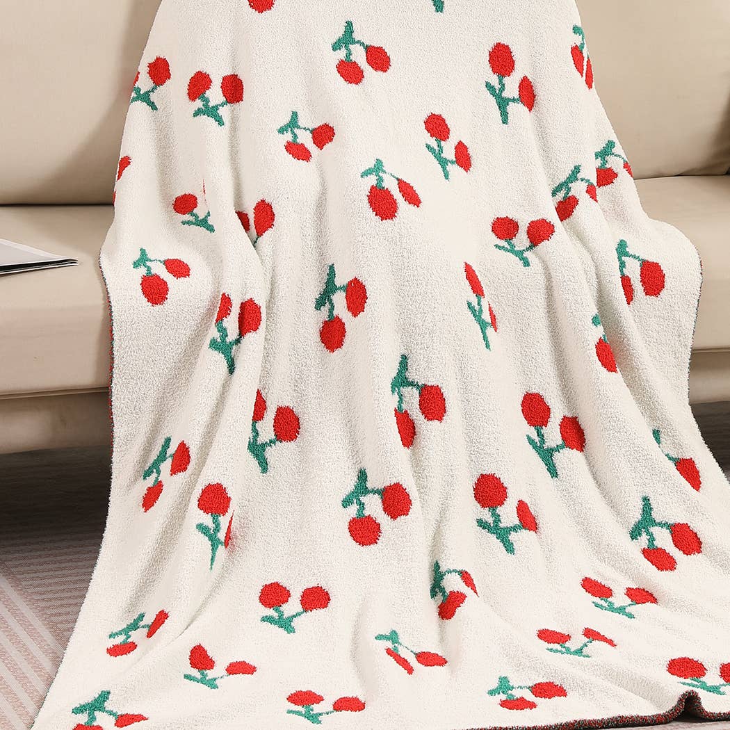 Cherry Throw Blanket