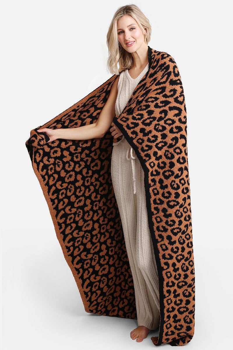 Leopard Print Throw Blanket